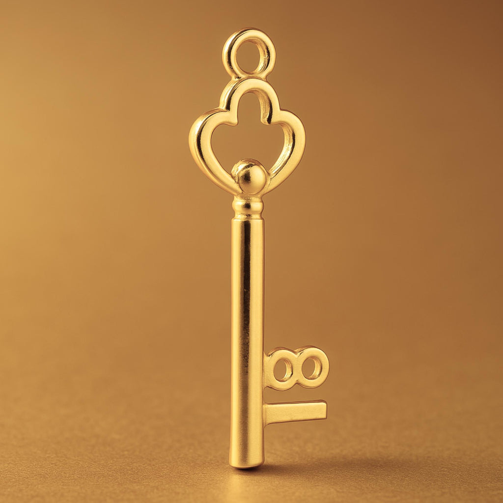 24ct Pure Gold - 18 Clover Key Charm