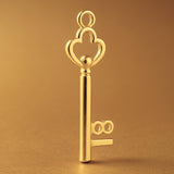 24ct Pure Gold - 18 Clover Key Charm