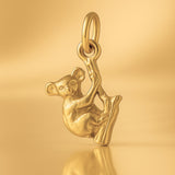 24ct Pure Gold - Koala Climbing Tree Charm