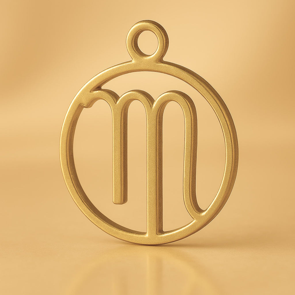 24ct Pure Gold - Virgo Zodiac Round Charm