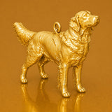 24ct Pure Gold - Golden Retriever Dog Charm