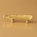 24ct Pure Gold - Battered Skateboard Charm