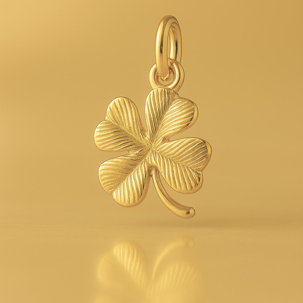 24ct Pure Gold - Ornate Four-Leaf Clover Charm