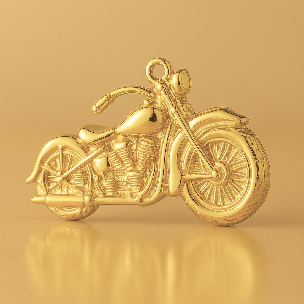24ct Pure Gold - Harley Motorbike Charm