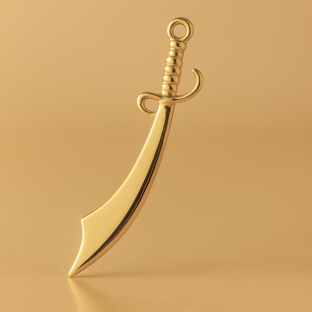 24ct Pure Gold - Arabian Scimitar Charm
