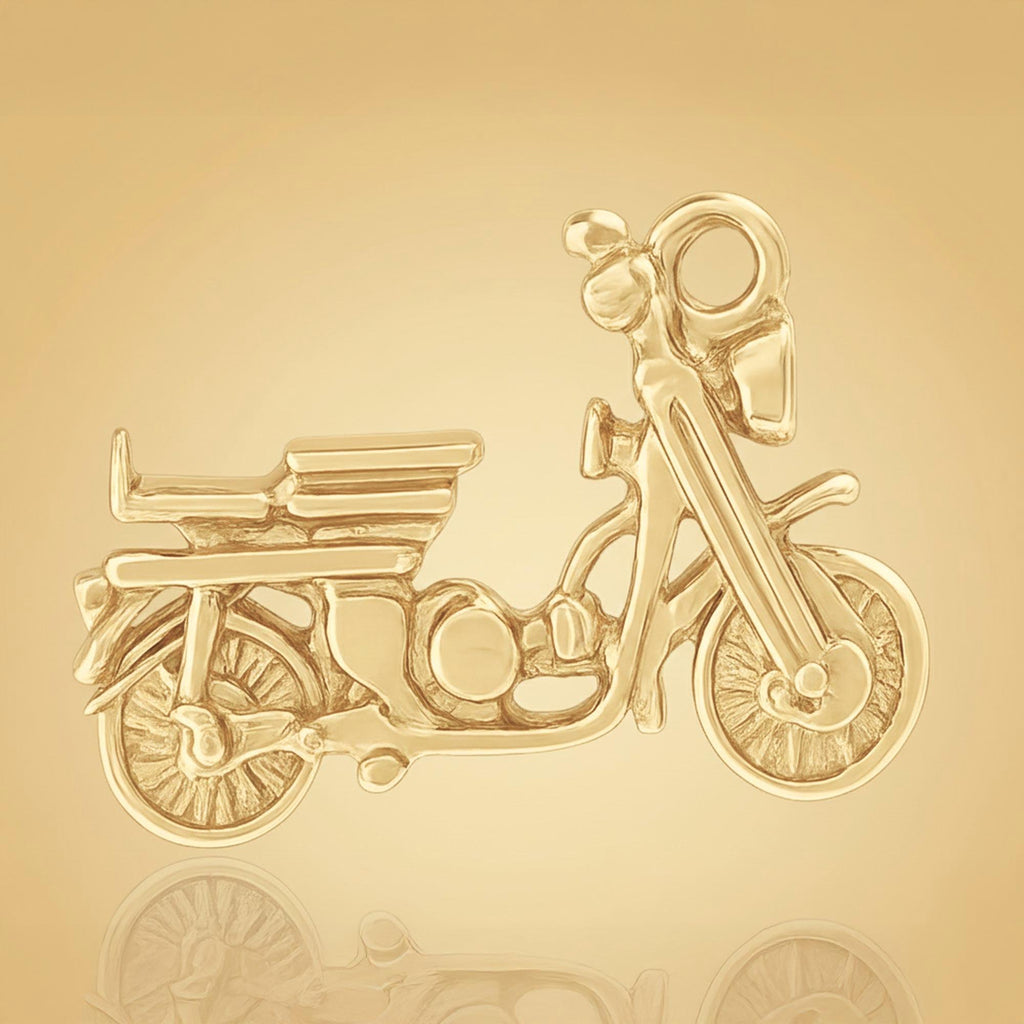 24ct Pure Gold - Postie Motorbike Charm