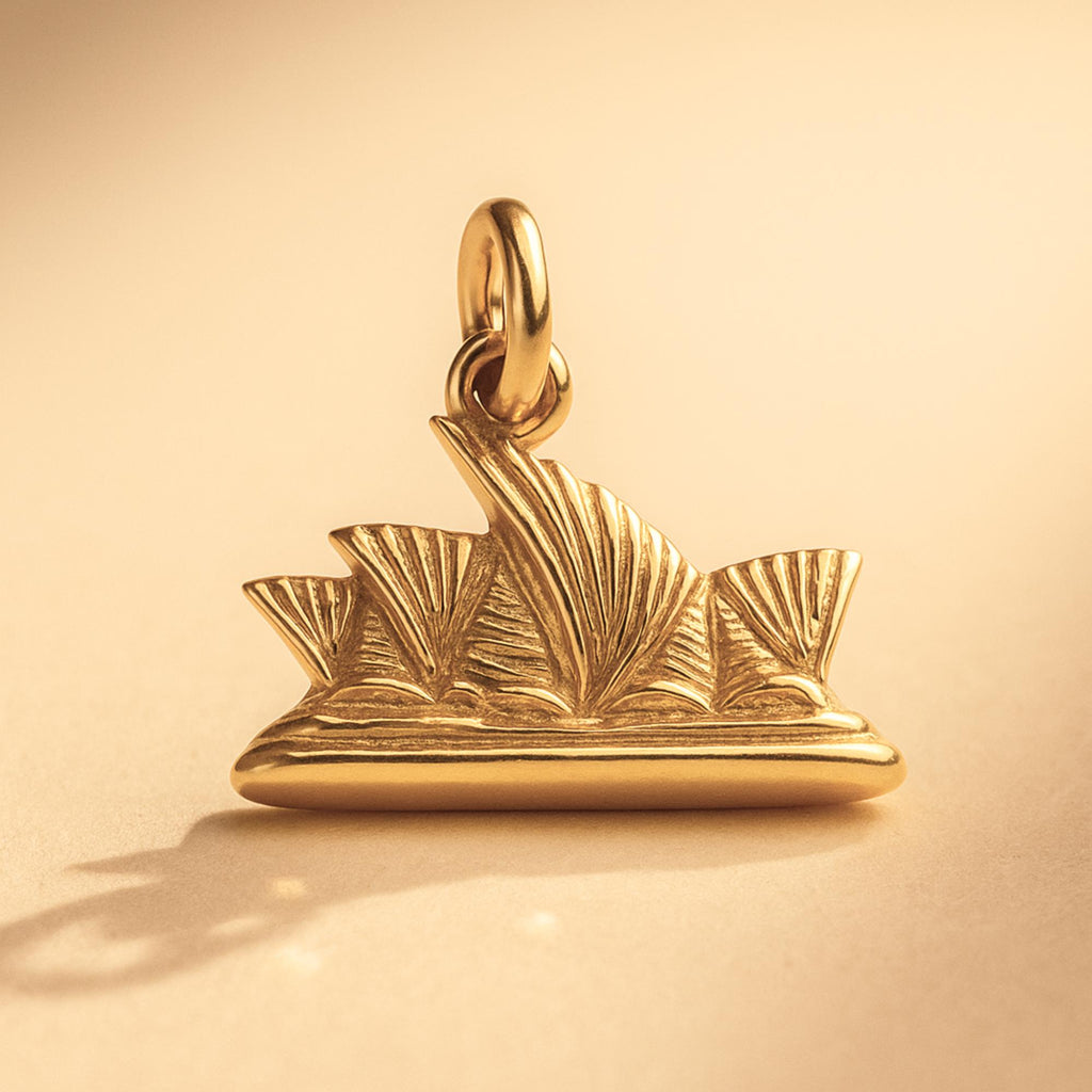 24ct Pure Gold - Minimalist Sydney Opera House Charm