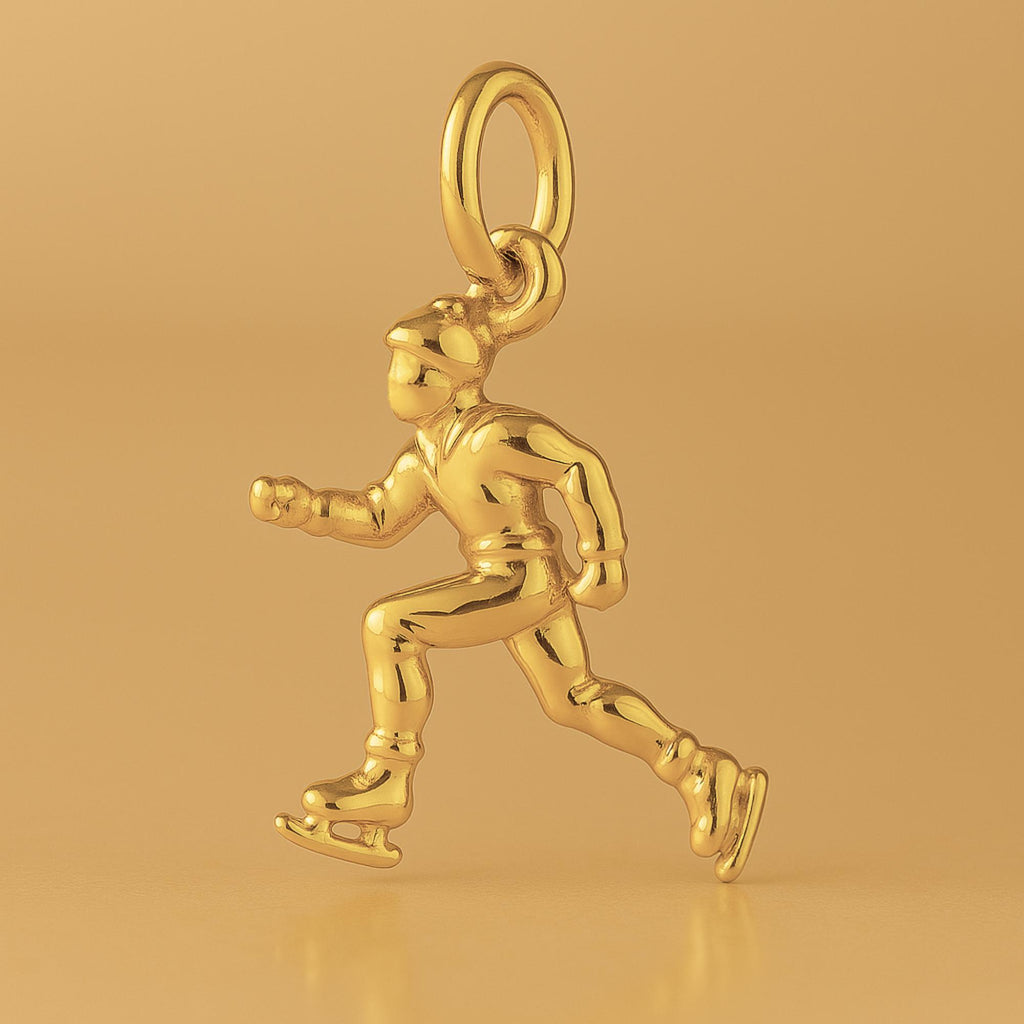24ct Pure Gold - Ice Skater Charm