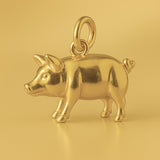 24ct Pure Gold - Pot Bellied Pig Charm