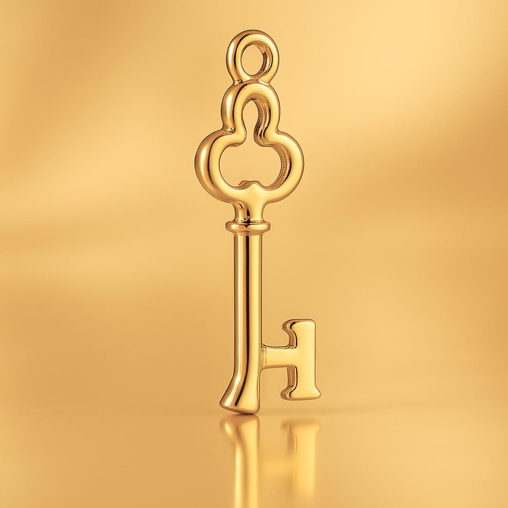 24ct Pure Gold - Clover 1 Key Charm