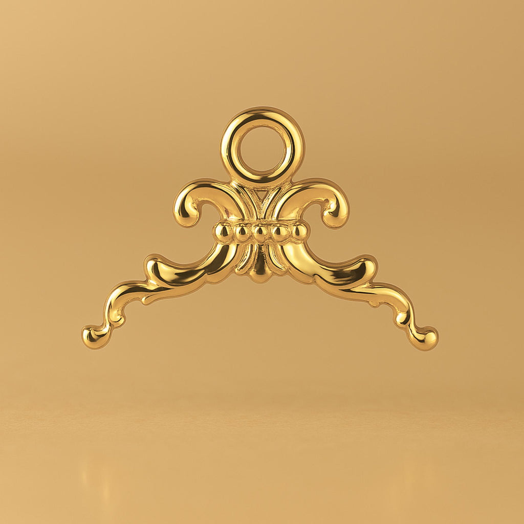 24ct Pure Gold - Fleur-de-Lis Crest Charm