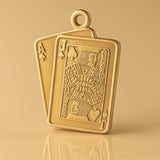 24ct Pure Gold - Blackjack Playing Cards Charm