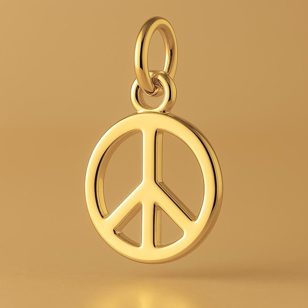 24ct Pure Gold - Classic Peace Symbol Charm