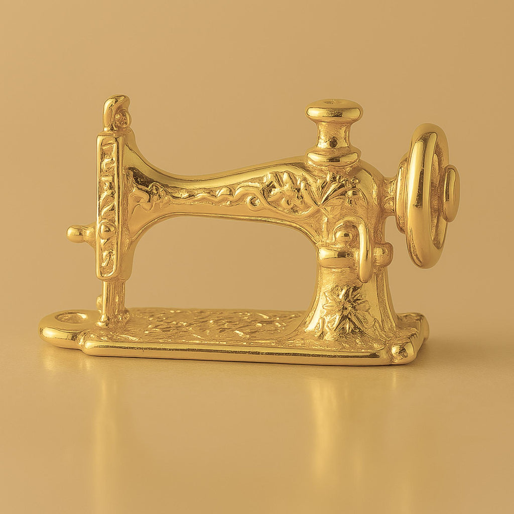 24ct Pure Gold - Vintage Sewing Machine Charm
