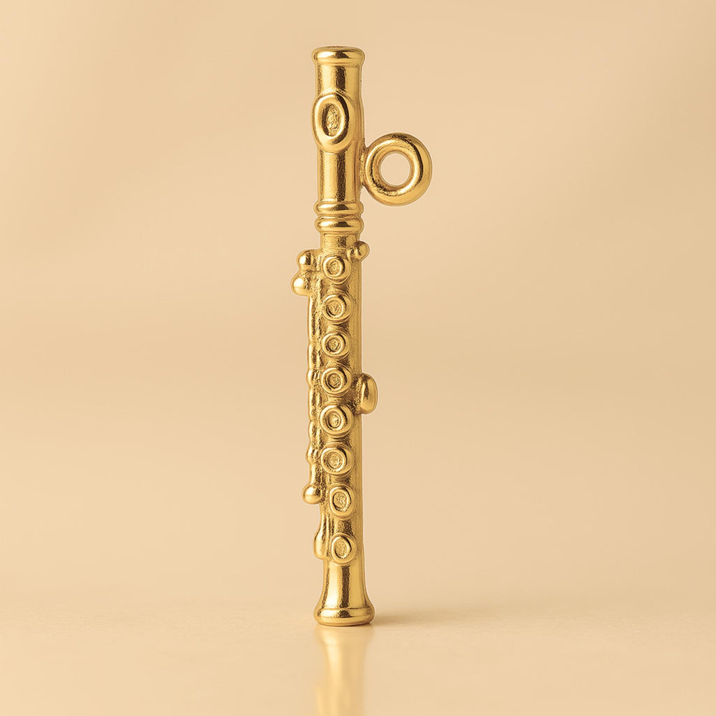 24ct Pure Gold - Piccolo Flute Charm