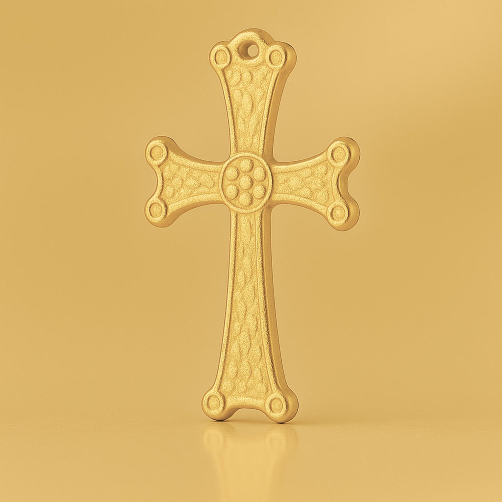 24ct Pure Gold - Medieval Crucifix Charm