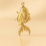 24ct Pure Gold - Leaping Koi Fish Charm