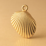 24ct Pure Gold - Clam Beach Shell Charm