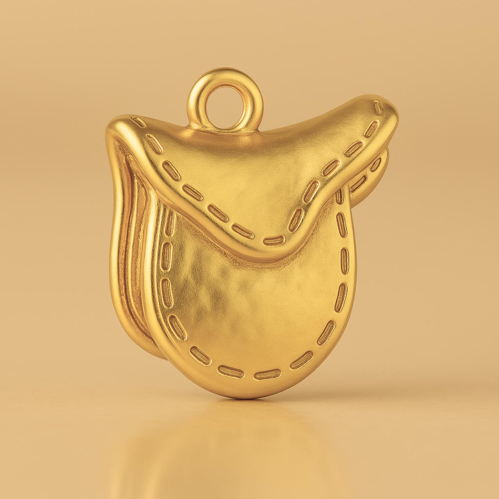 24ct Pure Gold - Horse Saddle Charm