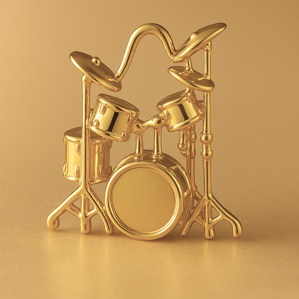 24ct Pure Gold - Classic Drum Kit Charm