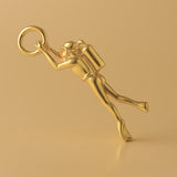 24ct Pure Gold - Classic Scuba Diver Charm