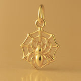 24ct Pure Gold - Spider Web Charm