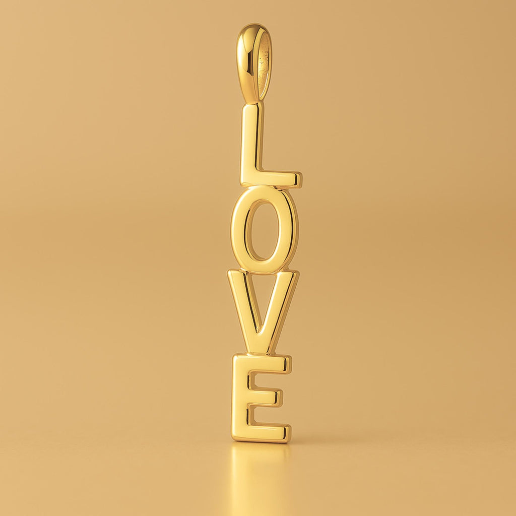 24ct Pure Gold - Vertical Love Charm