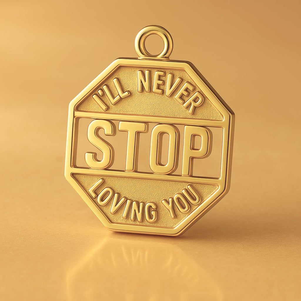 24ct Pure Gold - I'll Never Stop Loving You Amulet Charm