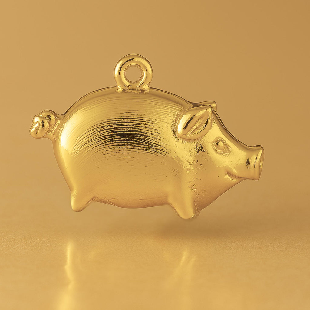 24ct Pure Gold - Baby Piglet Charm
