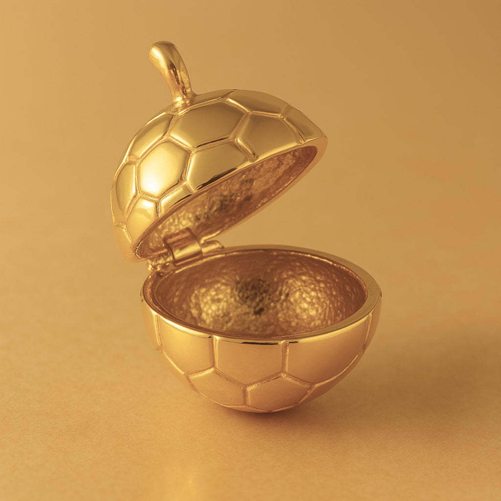 24ct Pure Gold - Soccer Ball Locket Charm