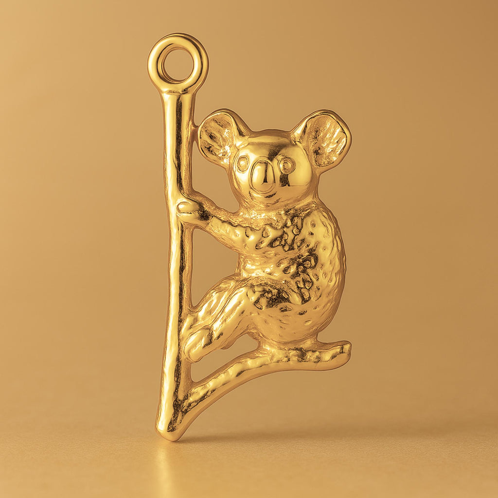 24ct Pure Gold - Drop Bear Koala Charm
