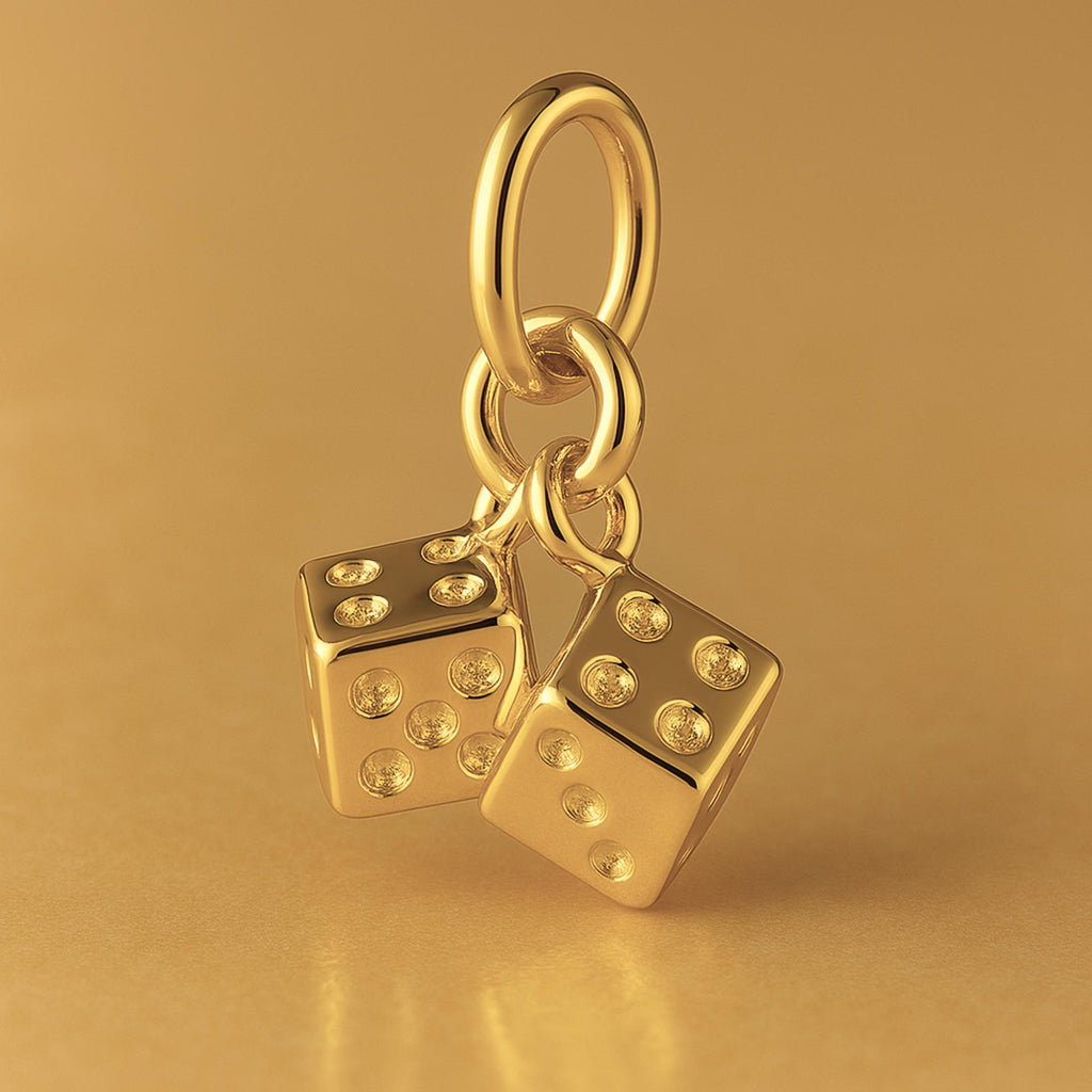 24ct Pure Gold - Twin Dice Charm