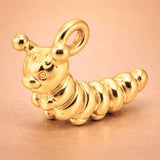24ct Pure Gold - Garden Caterpillar Charm