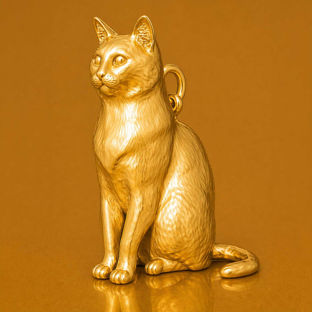 24ct Pure Gold - Snowshoe Cat Charm