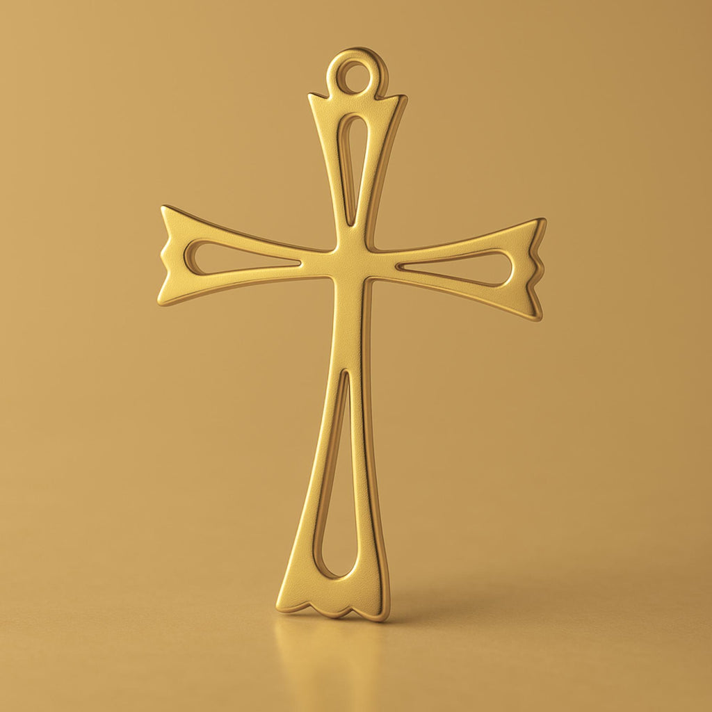 24ct Pure Gold - Openwork Crucifix Charm