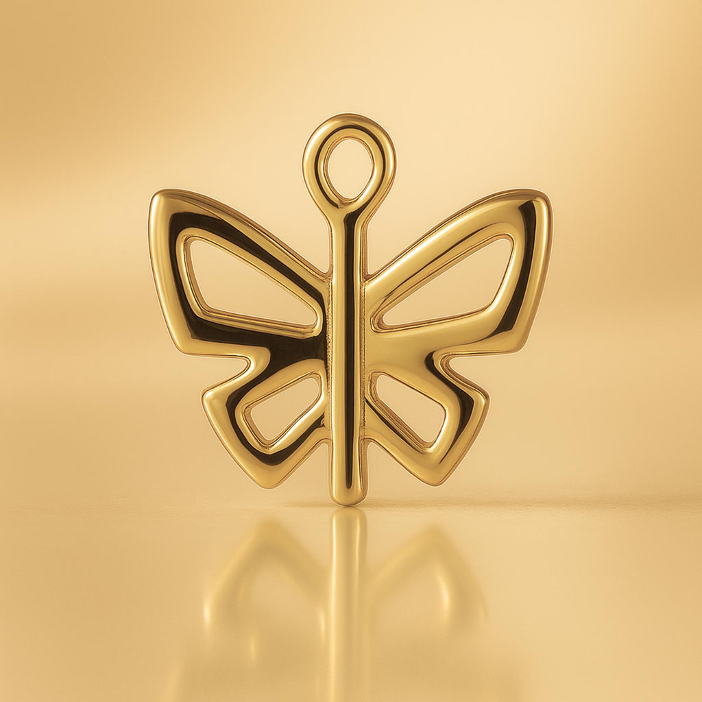 24ct Pure Gold - Petite Butterfly Charm