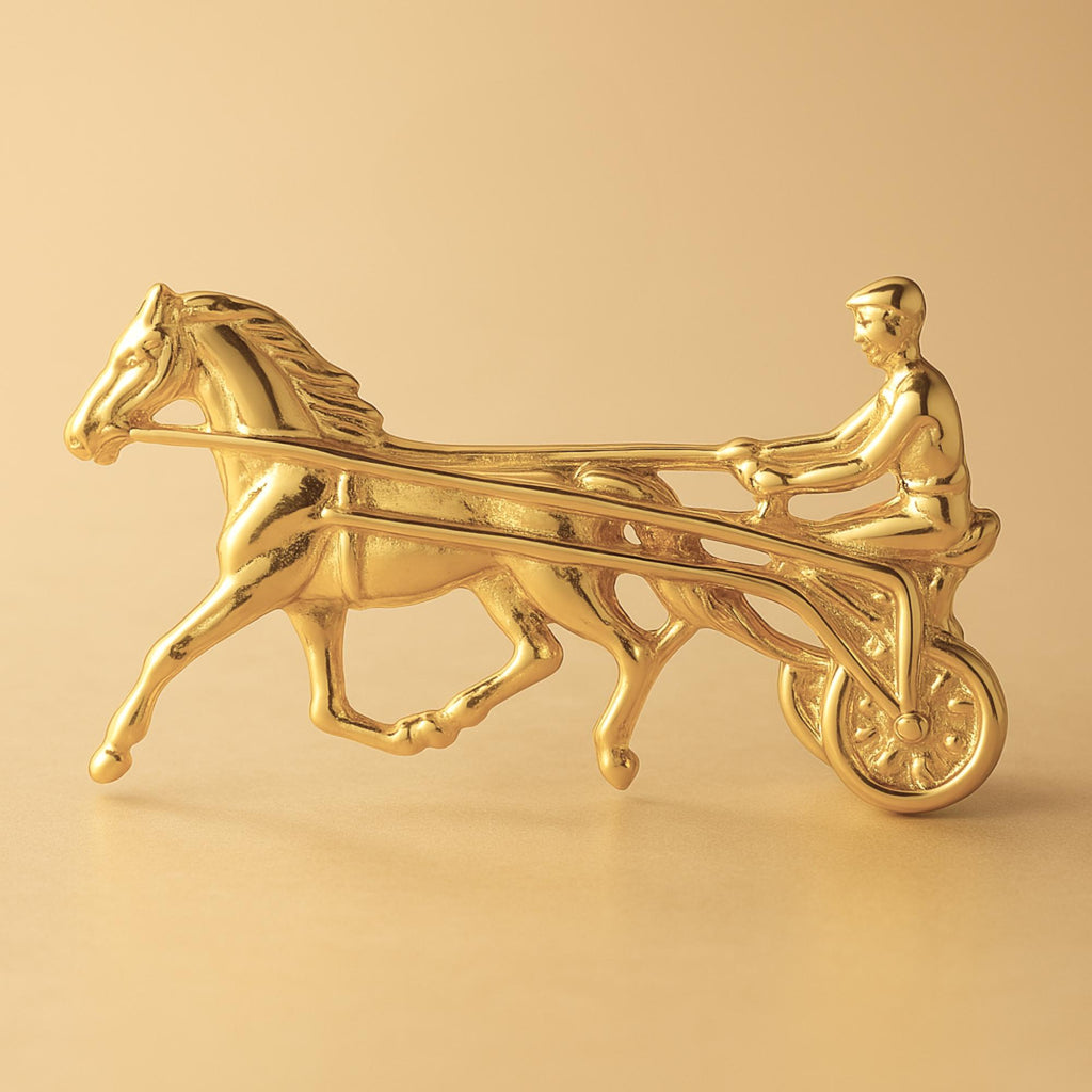 24ct Pure Gold - Harness Racing Horse Charm
