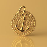 24ct Pure Gold - Anchor & Rope Charm