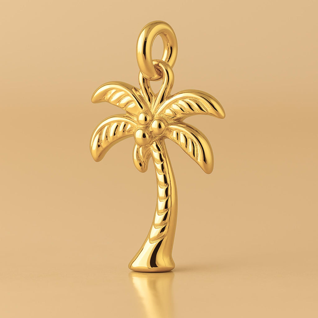 24ct Pure Gold - Tropical Palm Tree Charm