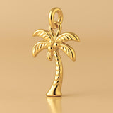 24ct Pure Gold - Tropical Palm Tree Charm