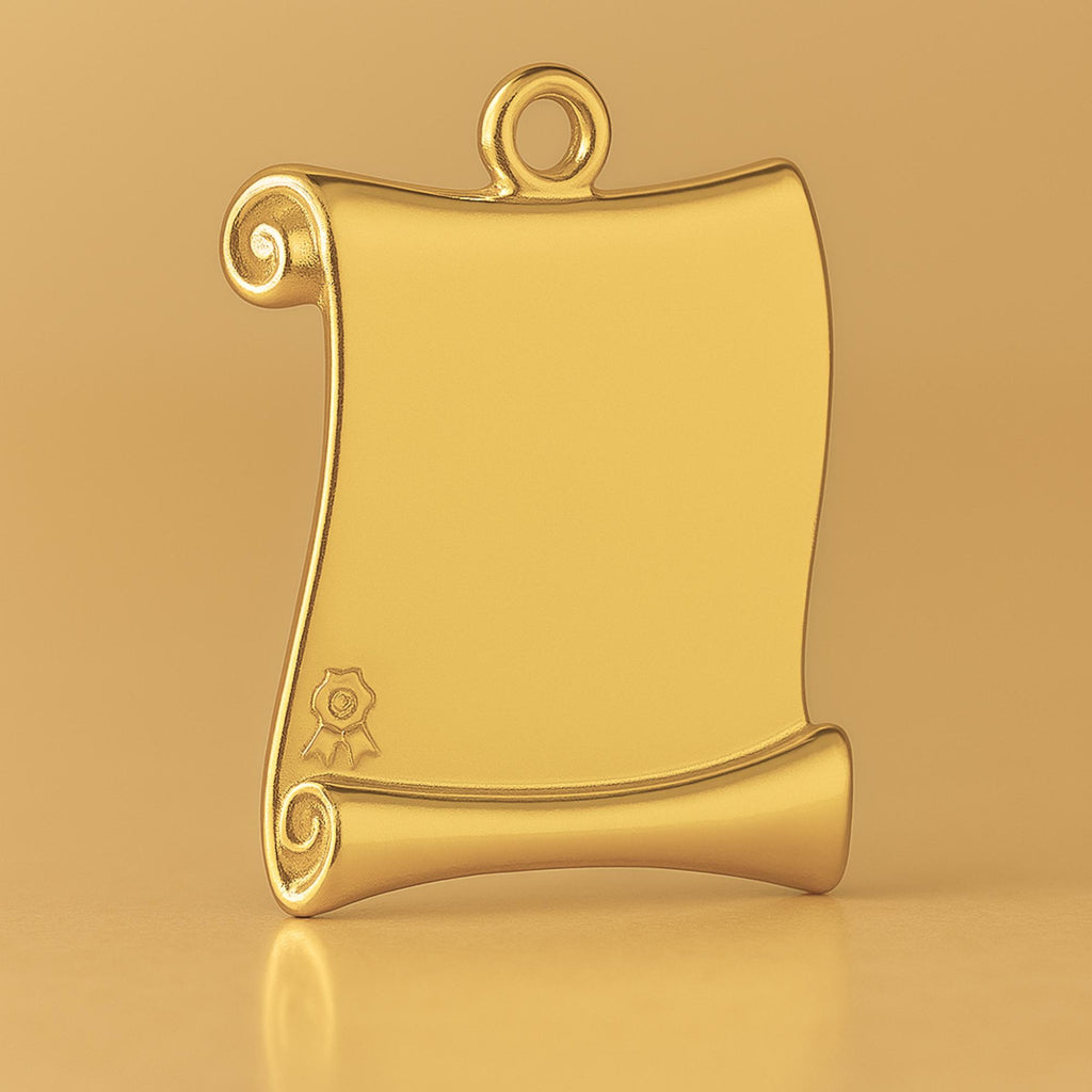 24ct Pure Gold - Diploma Scroll Charm