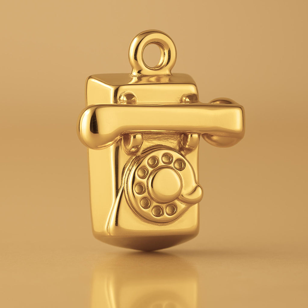 24ct Pure Gold - Rotary Telephone Charm
