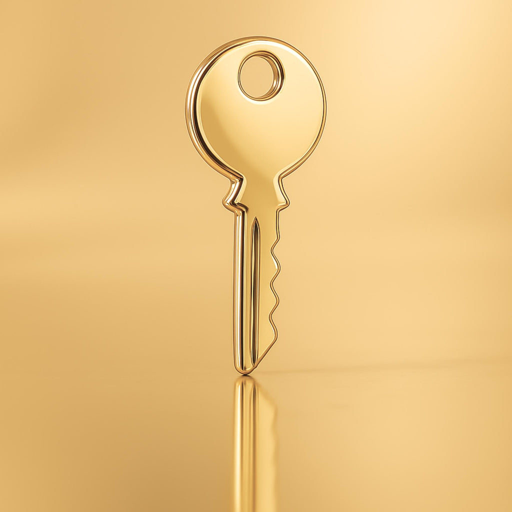 24ct Pure Gold - Classic House Key Charm