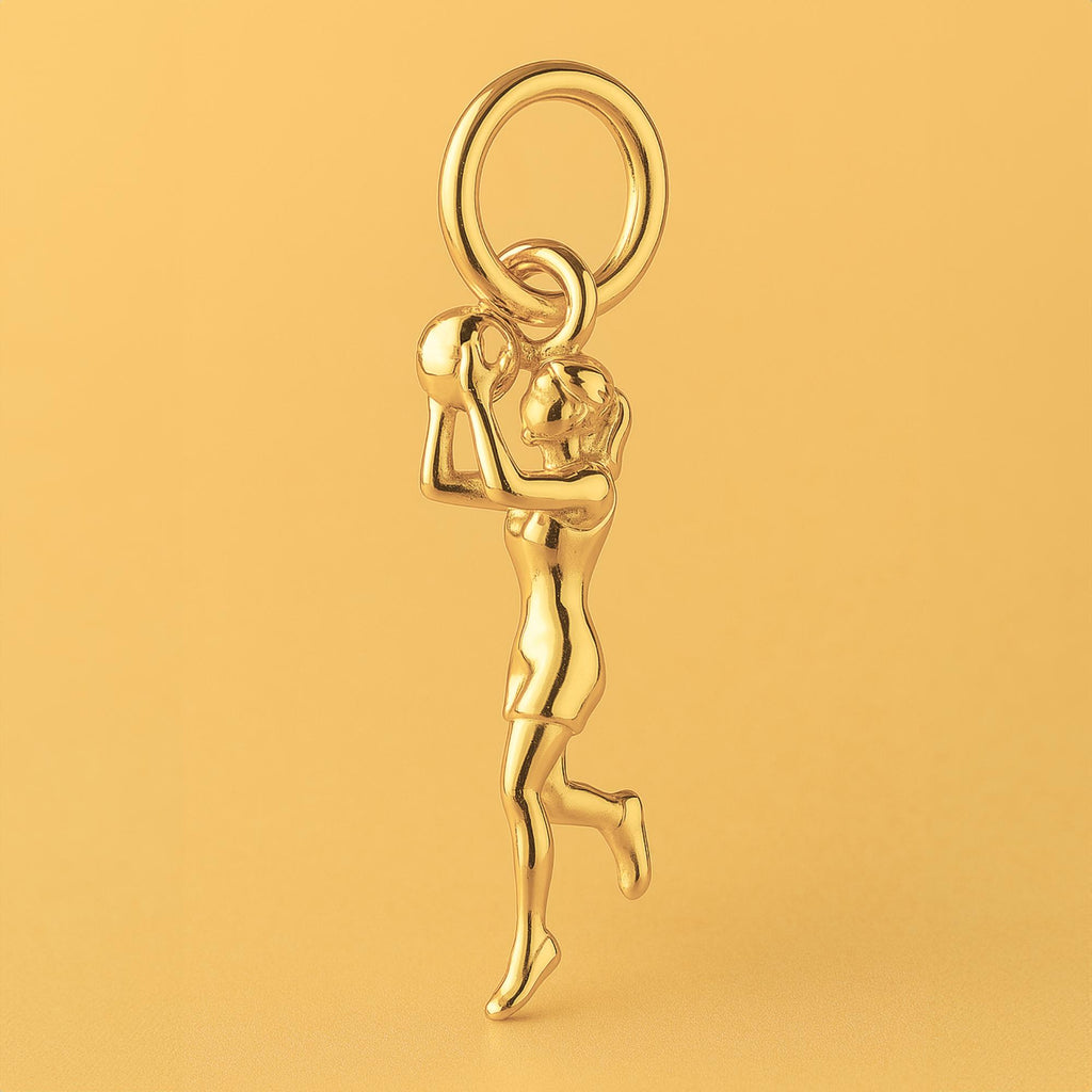 24ct Pure Gold - Netball Girl Charm