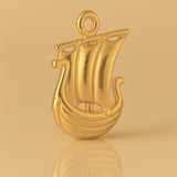 24ct Pure Gold - Viking Longship Charm