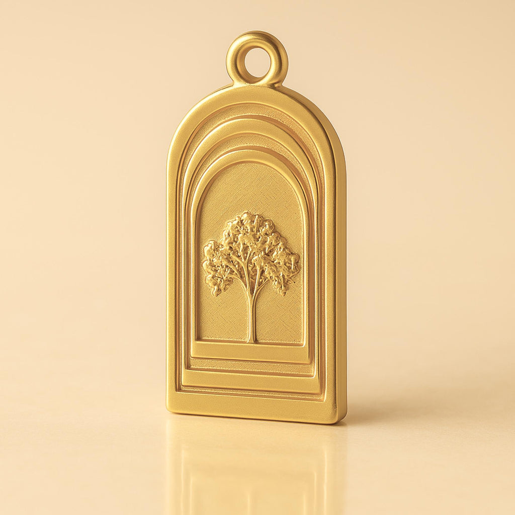 24ct Pure Gold - Arched Tree of Life Charm