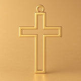 24ct Pure Gold - Open Frame Crucifix Charm