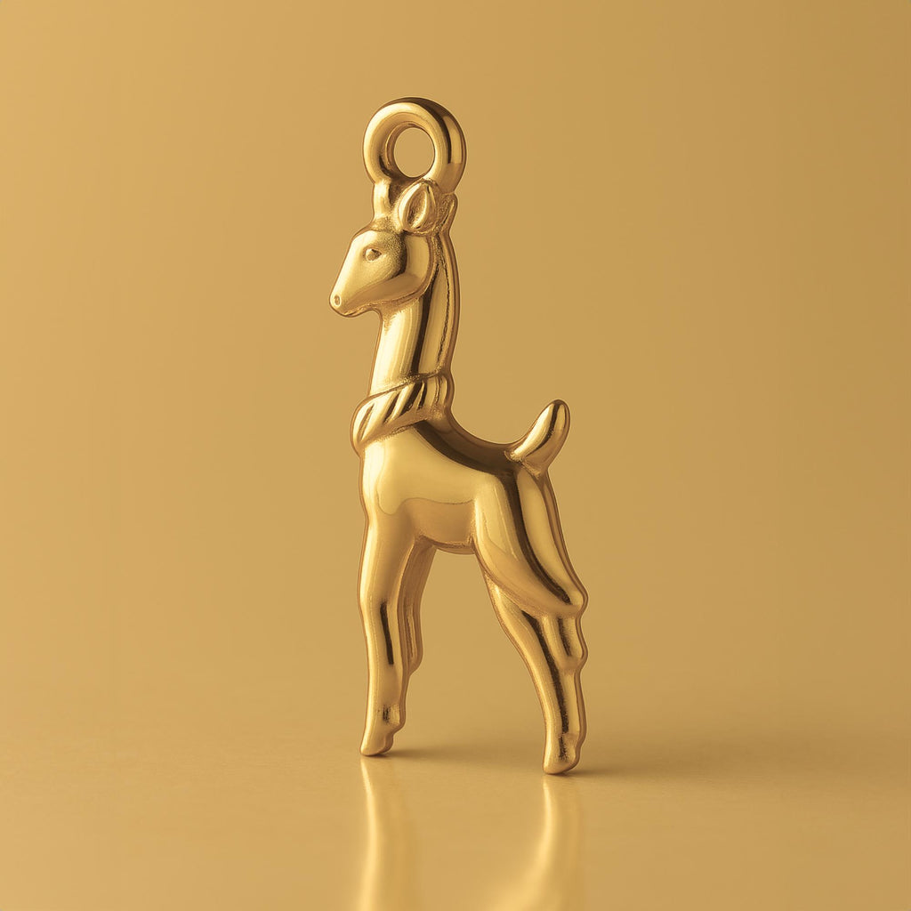 24ct Pure Gold - Silky Llama Charm
