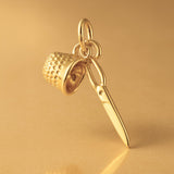 24ct Pure Gold - Sewing Trinkets Charm