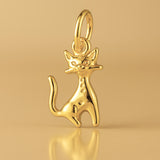 24ct Pure Gold - Atomic era Cat Charm